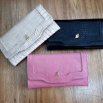 Carteiras Croco Areia, Lezard Preto e Rosa